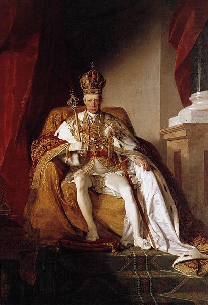 Friedrich von Amerling Emperor Franz I. of Austria wearing the Austrians imperial robes china oil painting image